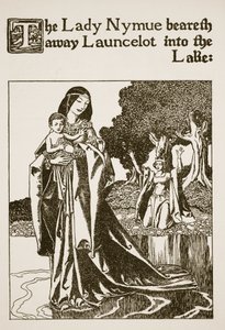 The Lady Nymue beareth away Launcelot into the Lake, illustration from 